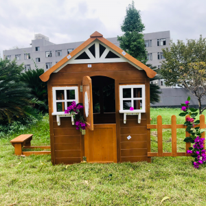 Градина Дървена къща за игра Детска градина Голяма къща за играчки на открито Увеселителен парк