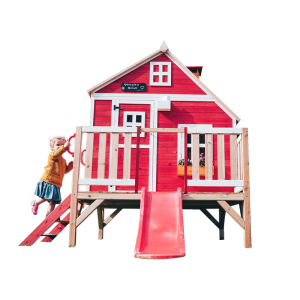 Cabin gỗ ngoài trời lắp ráp gỗ bảo quản trò chơi nhà trên cây cho trẻ em mẫu giáo