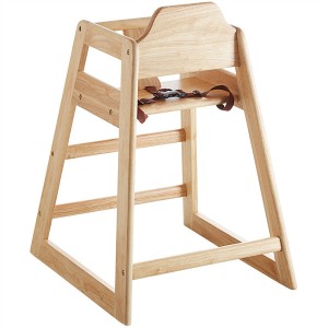 Restaurant Stackable Solid Wood Baby Highchair