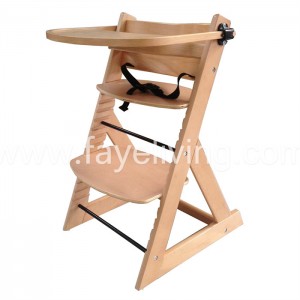 Bentwood Height Adjustable EU Standard Baby Highchair