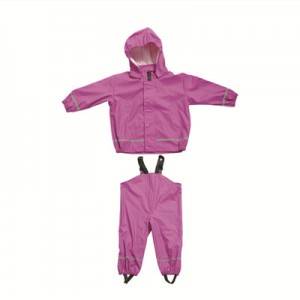 Great value PU kids rain suit according to customer request