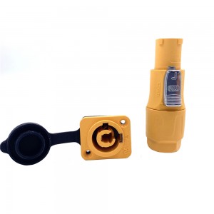 FCONNR(SZFLD) Conector de alimentación amarelo impermeable...