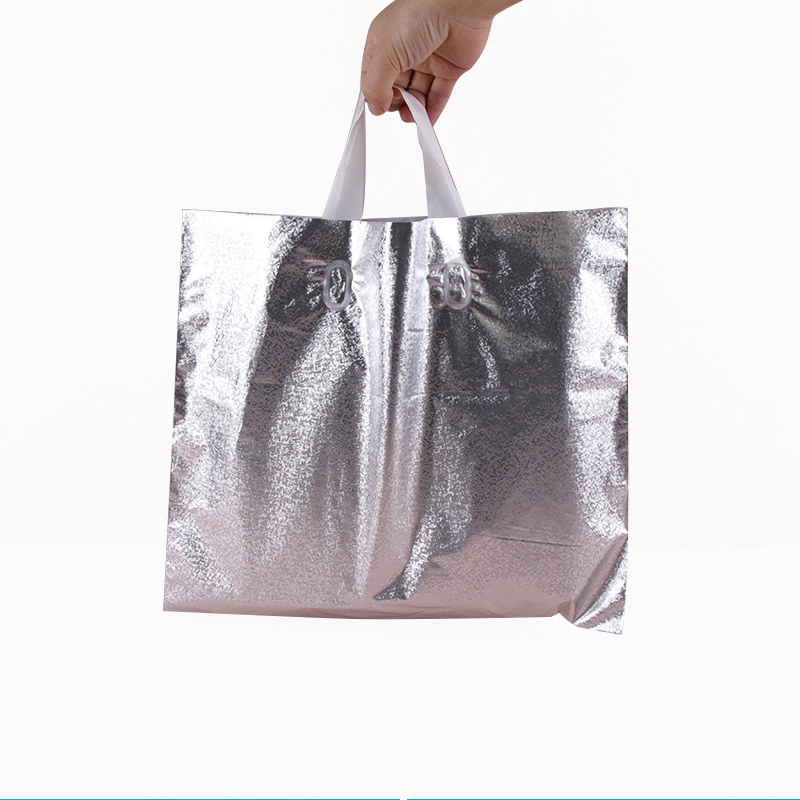 Высококачественная модная сумка для покупок с эффектом металлик