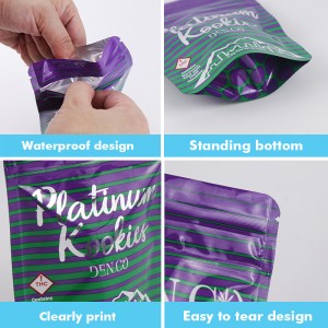 Nā Pua Cannabis Packaging 3.5g 7g Size Stand Up Pouch Weed Bag
