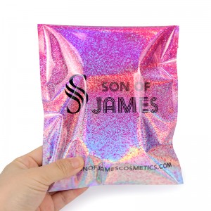 Αλουμινόχαρτο ροζ Holographic Laser Poly Mailer Bag