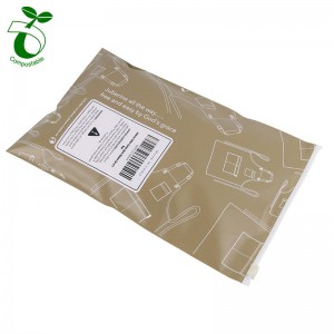 Cornstrach Embalatge de bossa de cremallera mat compostable