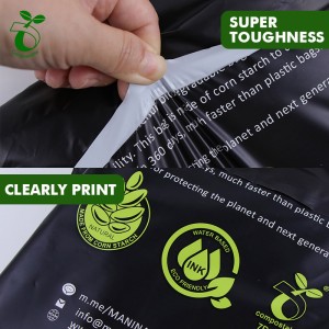 Pielāgota logotipa kompostējamās pasta plastmasas aploksnes Piegādes kurjera bioloģiski noārdāmi poli pasta pasta maisi