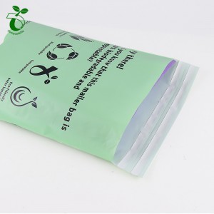 Logo kustom ramah lingkungan biodegradable plastik poly mailer tas pengiriman kurir kanggo tas envelop sandhangan