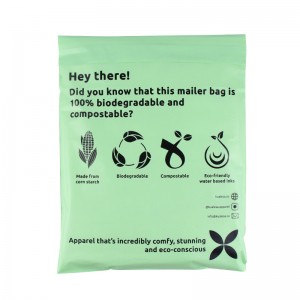 Прилагођени лого еколошки биоразградива пластична поли поштанска курирска торба за кесе за одећу