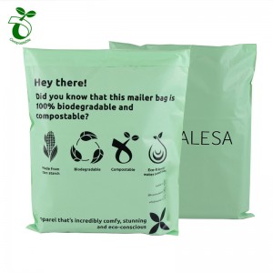 Прилагођени лого еколошки биоразградива пластична поли поштанска курирска торба за кесе за одећу