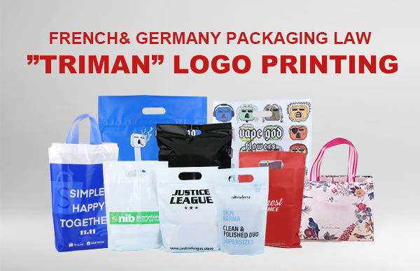 Френски и германски Закон за опаковките Ръководство за отпечатване на лого „Triman“.