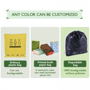 Hege kwaliteit oanpaste eigen logo biodegradable klean draw string bags