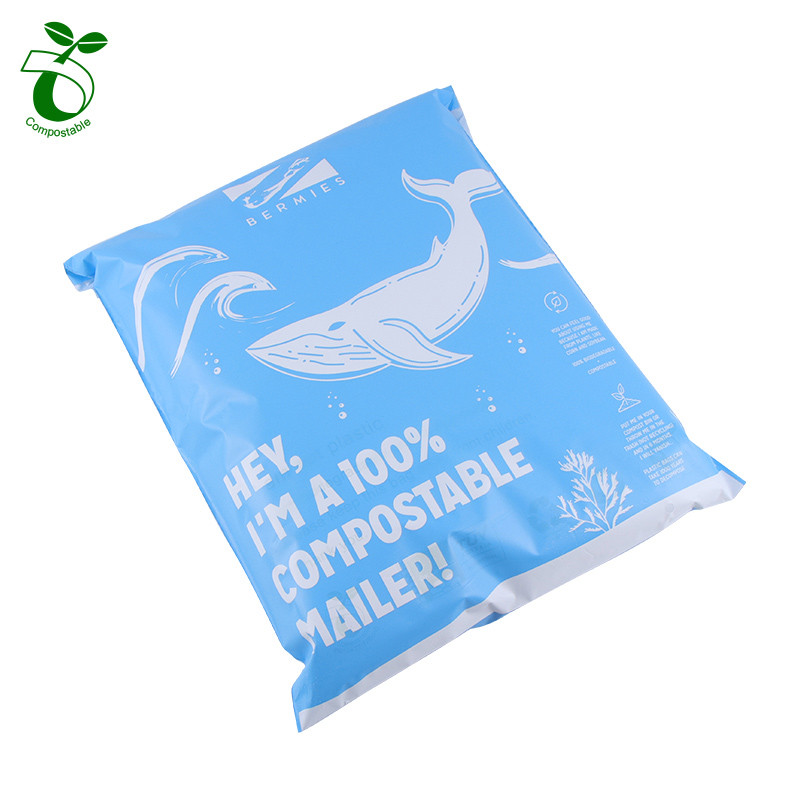 Izikhwama ze-Poly Mailer Compostable Biodegradable Eco Friendly Customized Express Service Packaging