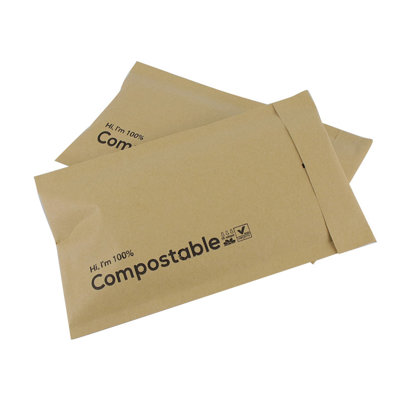 Kantong surat surat khusus 100% kantong poli biodegradable pikeun bungkusan baju dina stok