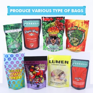 Customized Colorful Matte Material Mylar Bag Zip lock Stand Up Pouch nrog Qhov rai Bolsas Doypack