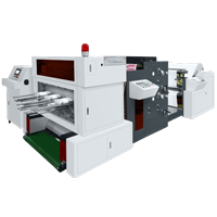 Máquina de impresión en liña de troquelado de rolos