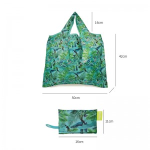 Eco-Friendly Large Supermarket Grocery Reusable Foldable Polyester  Shopping Bag