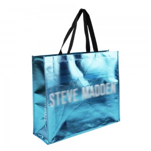 Custom Manufacturers Tote Bag PP non woven shopping bag with metallic lamination