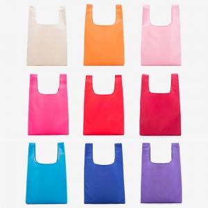 Reusable Print Shopping Bag - Easy carry small foldable pocket tote polyester folding shopping reusable bag – Fei Fei