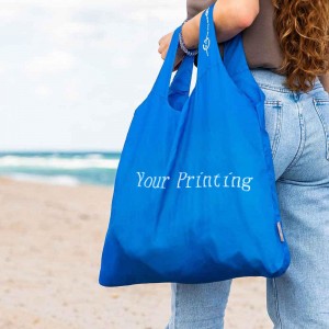 Custom Polyester Foldable Shopping bag Folding Nylon Tote Bags