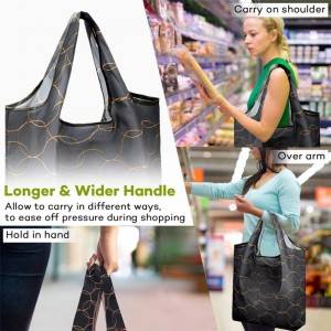 Promotional foldable grocery shopping bag Superior quality reusable grocery Foreign trade foldable shopping bag
