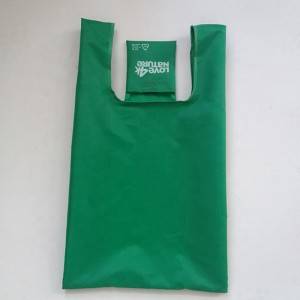 Recycle foldable eco friendly fabric for grocery RPET shopping bag