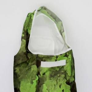 Reusable custom sublimation printing supermarket polyester folding shopping bag