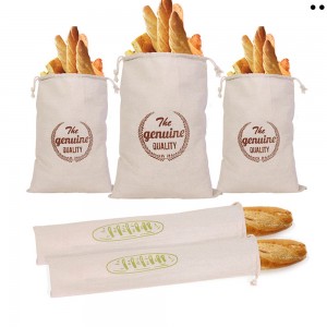 Hot Selling Customized cotton canvas Bread Bag Food Bag