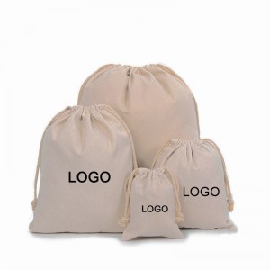 Custom Calico cotton drawstring muslin dust bag cotton drawstring bag with logo printing