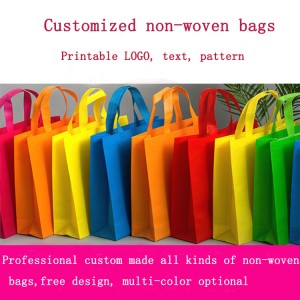 Full printing TNT tote  non woven shopping bags laminated woven pp bag
