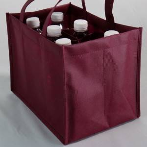 pp non-woven fabric 6 bottles wine carrier bag