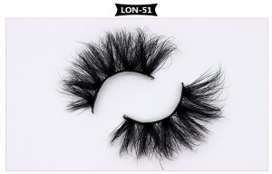 1Pair 5D Dramatic Real Mink Eyelashes JM-LSH-LON -sarja