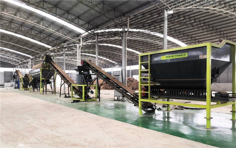 Process flow of the whole set of cow dung organic fertilizer production equipment