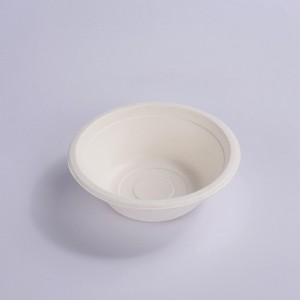 100% Compostable 350ml Paper Round Bowls PET lid, Heavy-Duty Disposable Bowls, Eco-Friendly Natural Bleached Bagasse, Hot or Cold Use, Biodegradable Made of SugarCane Fibers