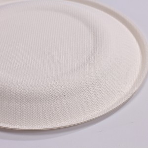 Eco-Friendly 8 Inch Paper Lace Round Plate – Natural Disposable Bagasse Plate –  Plate Made of Sugarcane Fiber