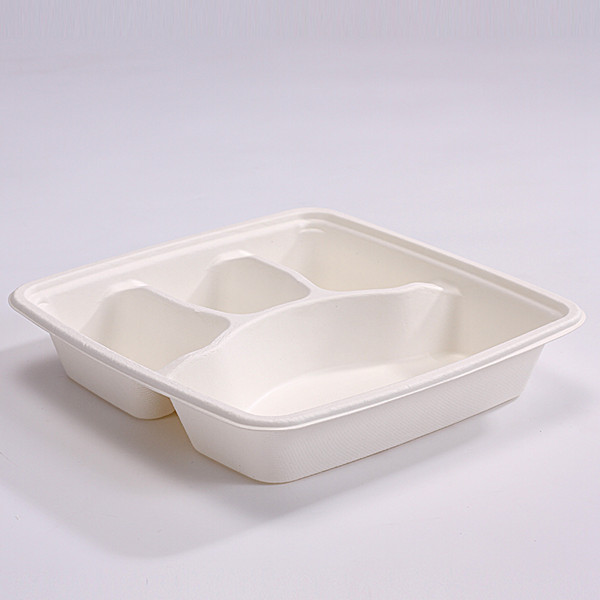 ZZ Eco Products SC94 Rectangle Biodegradable Bagasse 3-Compartments-Food Container Featured Image