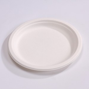 Eco-Friendly 6 Inch Paper Round Plate – Natural Disposable Bagasse Plate –  Plate Made of Sugarcane Fiber