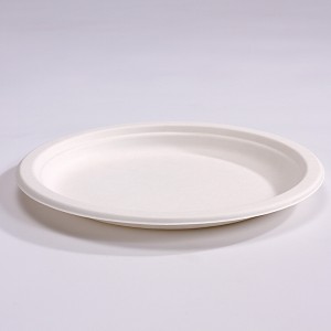 Eco-Friendly 6 Inch Paper Round Plate – Natural Disposable Bagasse Plate –  Plate Made of Sugarcane Fiber