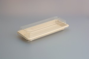 8.7*3.6 INCH Sushi Trays, Disposable Sushi Containers With Lids – Short, Take Out Containers For Appetizers, Entrees, or Desserts, Black Plastic To Go Containers – Restaurantware