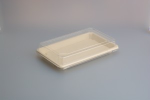 8.5*5.4 INCH Sushi Trays, Disposable Sushi Containers With Lids – Short, Take Out Containers For Appetizers, Entrees, or Desserts, Black Plastic To Go Containers – Restaurantware