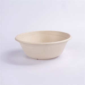 ZZ Eco Products Compostable Tableware Biodegradable 40 OZ Natural Bagasse Bowl, 500pcs/Carton