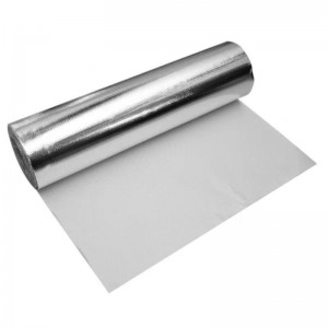 Manufactory Aluminium Foil Cloth Flame Retardant iav Fiber Cloth Aluminium Ntawv Nyiaj Txheej rau Thermal Barrier