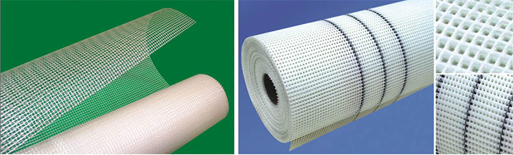 What are the characteristics of glass fiber mesh during construction