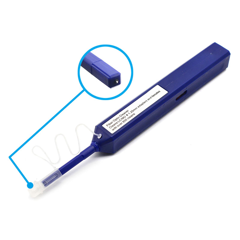 Strumento di pulizia in fibra ottica LC/MU One Click 1,25 mm Connettore universale Penna per pulizia in fibra ottica