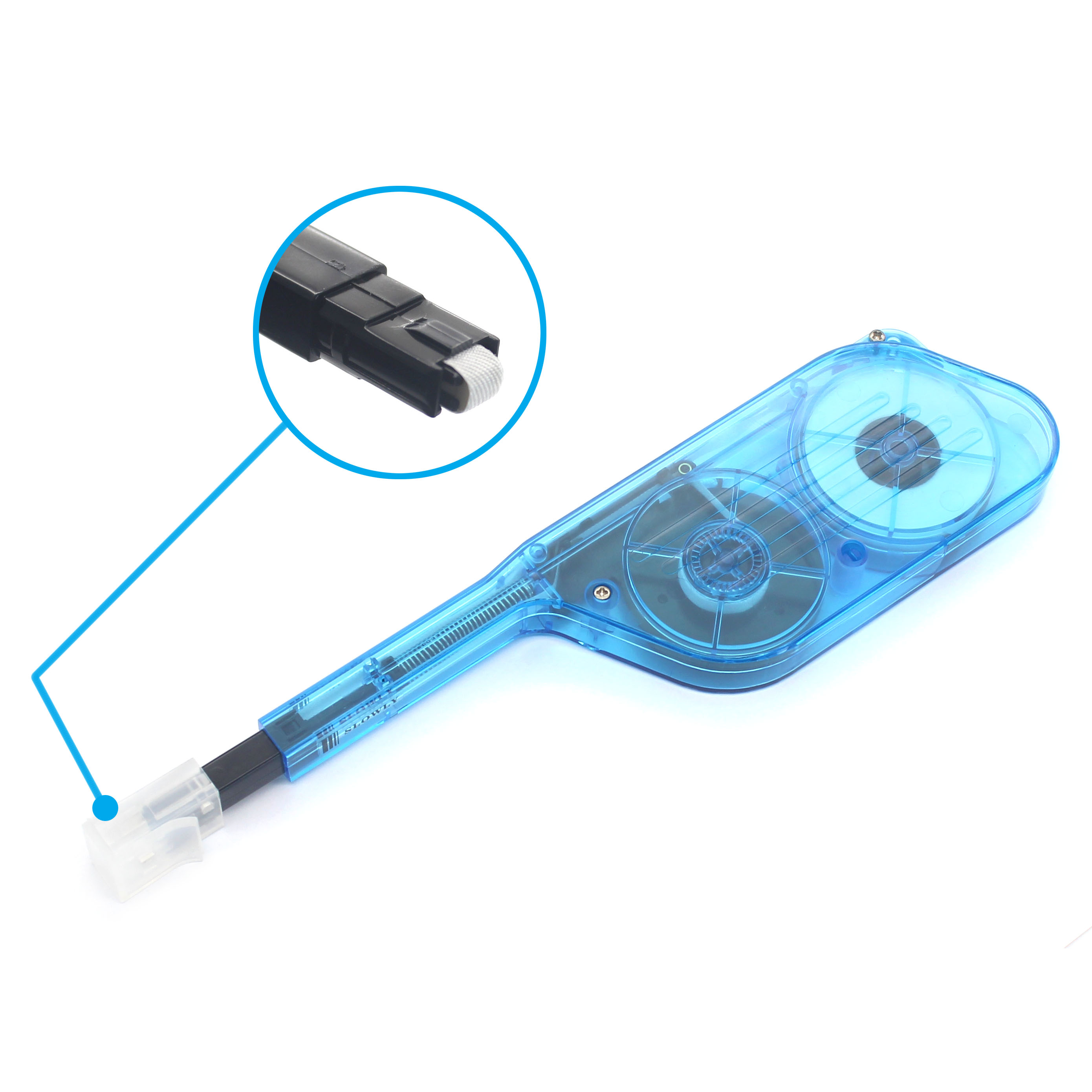 Unha ferramenta de limpeza de fibra óptica MPO/MTP Limpador de conectores de fibra óptica