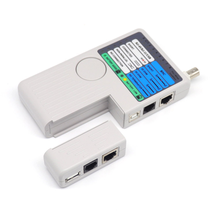 4-in-1 Uzaqdan RJ11 RJ45 USB BNC Kabel Test Cihazı