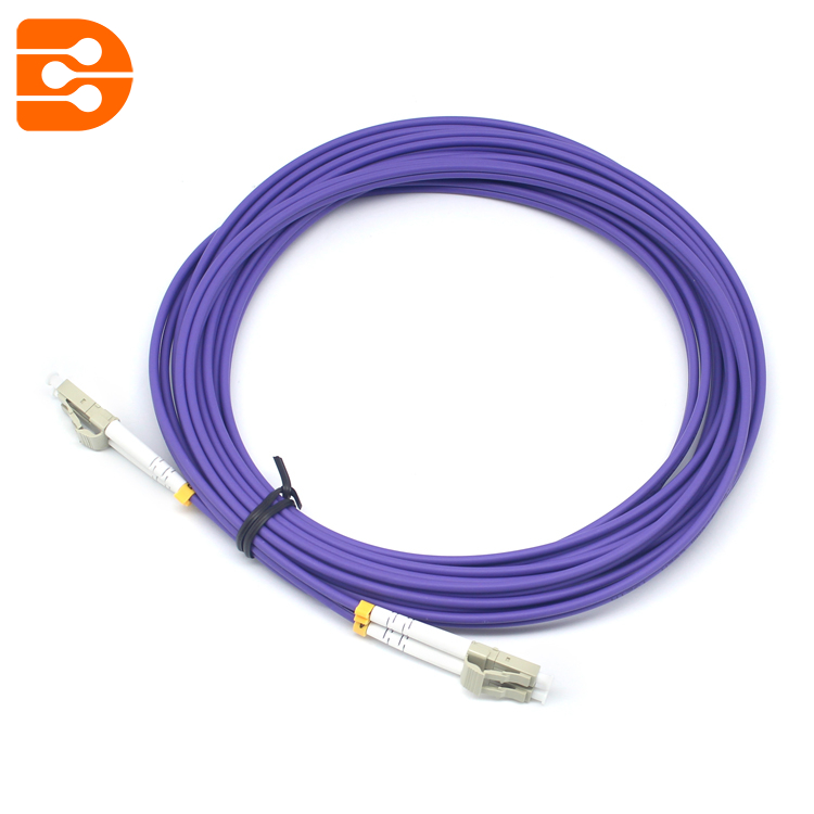 Duplex LC/PC ወደ LC/PC OM4 MM Fiber Optic Patch Cord