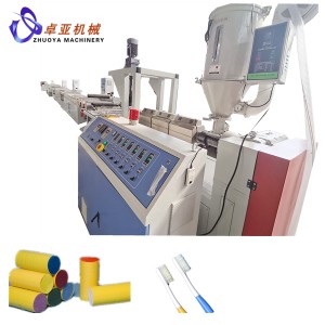 Stroj za ekstrudiranje filamentov iz plastične zobne ščetke