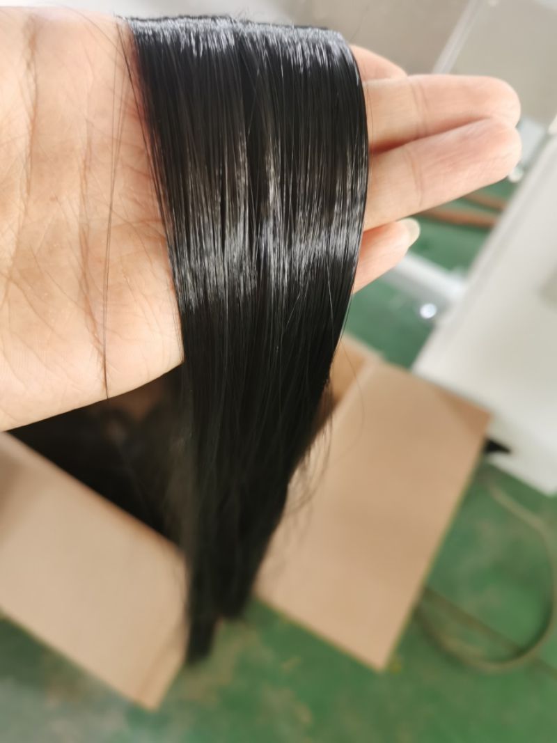 Prueba de línea de máquina de filamento de pelo de peluca sintética de plástico