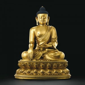 Estatua de bronce de Buda Sakyamuni